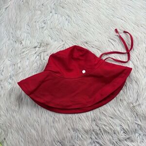 Kooringal Women's Red Floppy Sun Hat 58CM Bucket Beach Cottagecore